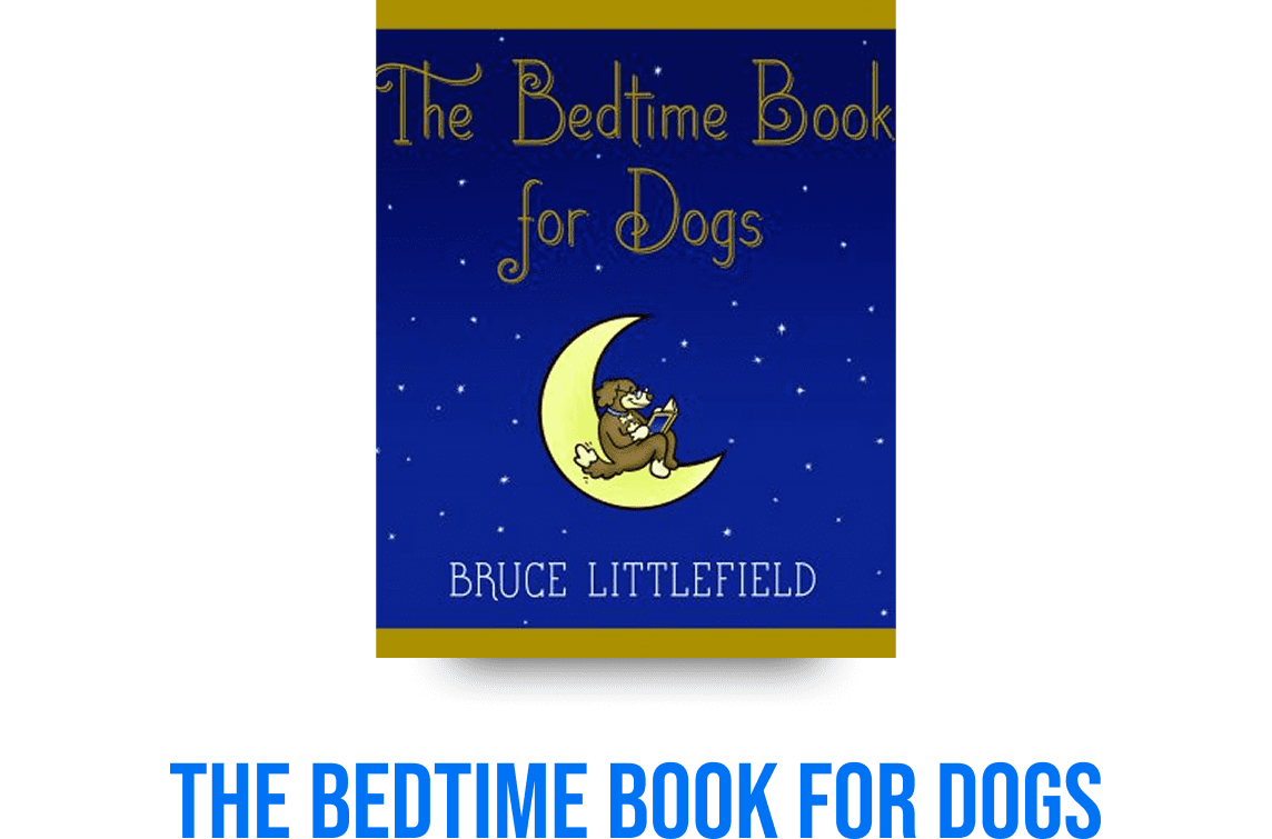 Book for dogs with moon illustration