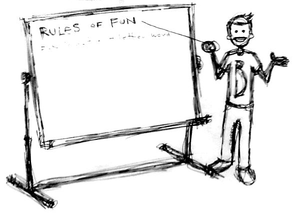 Illustrated character teaching fun concepts