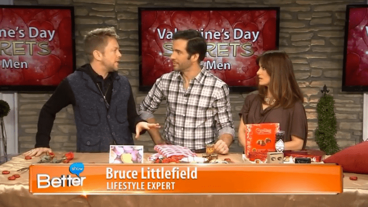 TV segment discussing Valentine's Day gifts