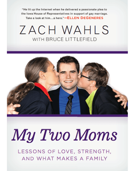 Zach Wahls with his two moms