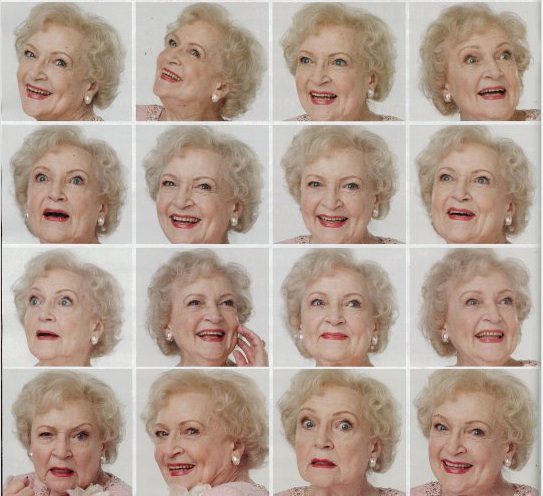 Senior lady smiling and surprised