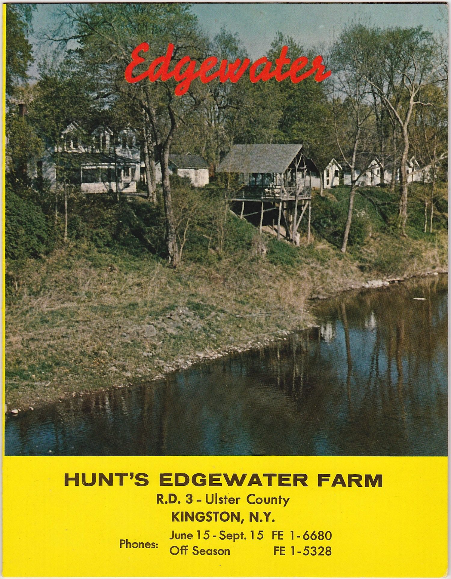 Edgewater Farm brochure with river view.