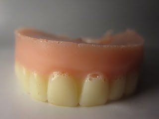 Close-up of dental prosthetics
