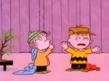 Two animated characters with a small tree.