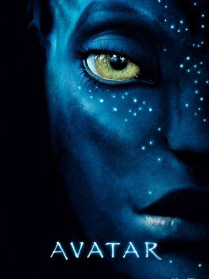Sci-fi movie poster with blue creature