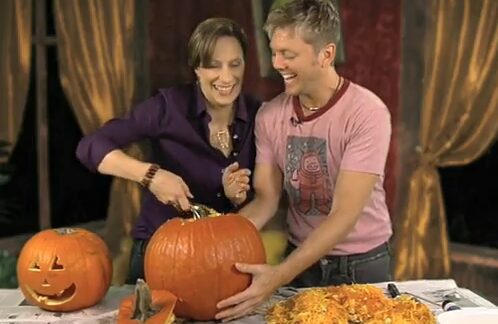 Creative pumpkin carving activity at home