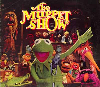 Muppet characters performing on stage