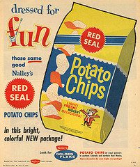 Vintage potato chips advertisement