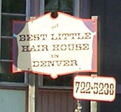 Business sign with phone number