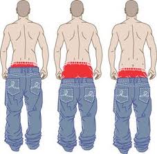 Baggy jeans worn low