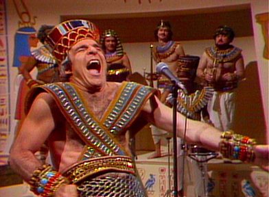 Laughter-filled Egyptian-themed stage performance