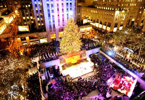 Holiday celebration at Rockefeller Plaza