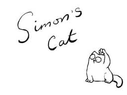 Minimalist drawing of Simon's Cat