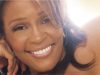 Joyful expression on woman's face