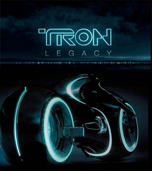Tron Legacy" futuristic light cycle