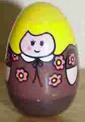 Cute doll-themed egg decoration