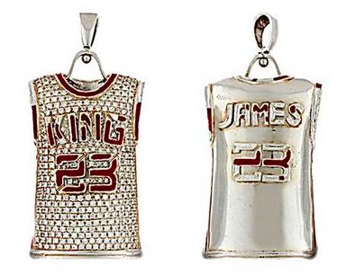 King James jersey-shaped pendants