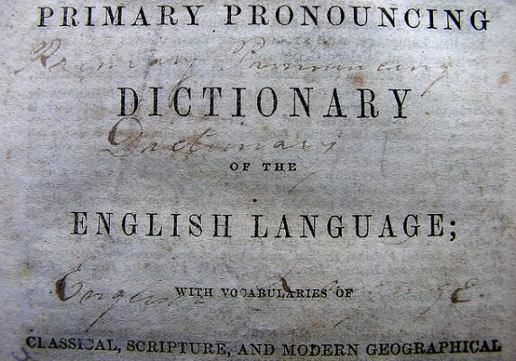 Antique language reference book cover
