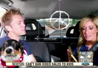 News segment discussing video game sales