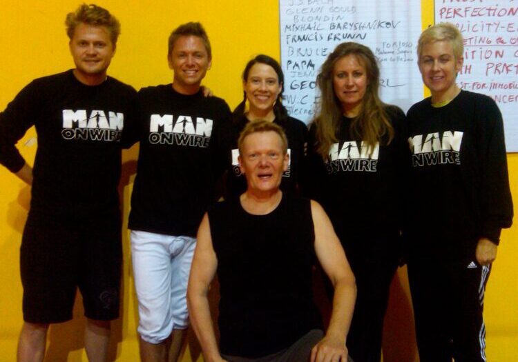 Smiling team in matching shirts