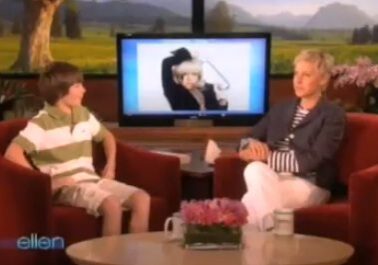 TV interview with child guest