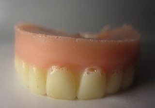 Close-up of dental prosthetics