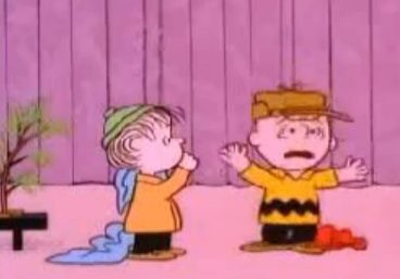Two animated characters with a small tree.