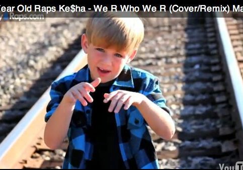 Child rapping on train tracks