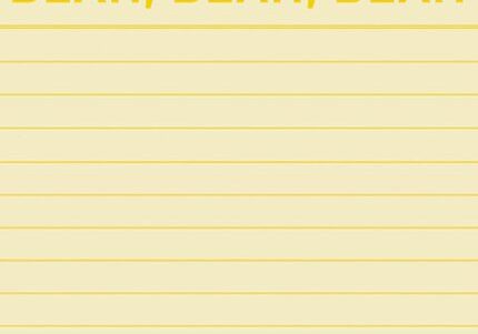 Minimalist design with yellow lines and text.