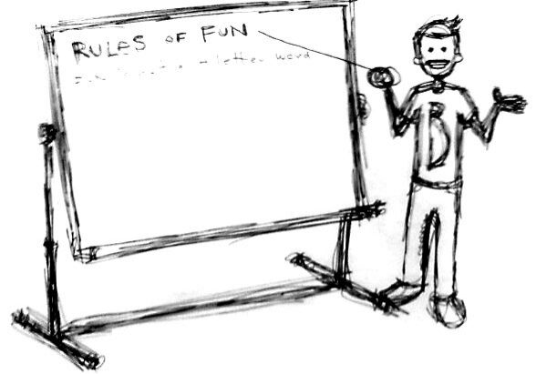 Illustrated character teaching fun concepts