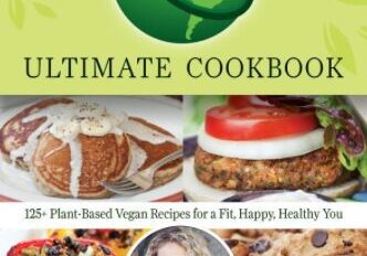 Vegan cookbook cover with green globe