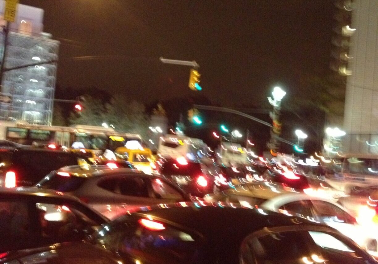 Nighttime congestion in the city