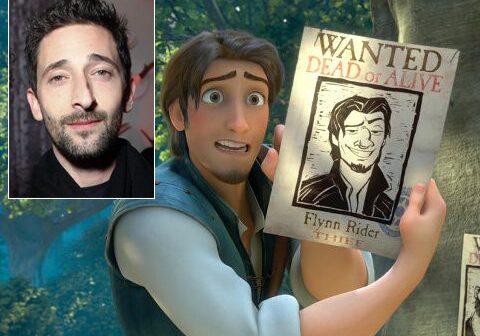 Disney character surprised by poster