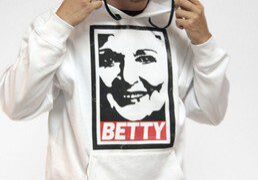 Casual white hoodie with artwork