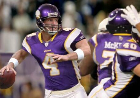 Player in motion during football game