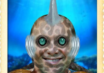 Underwater-themed human portrait