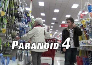 Shopping aisle scene with text overlay