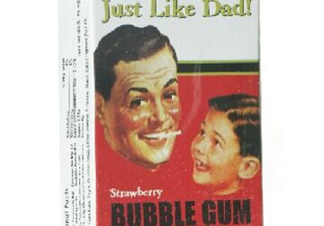 Vintage-style bubble gum box