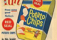 Vintage potato chips advertisement
