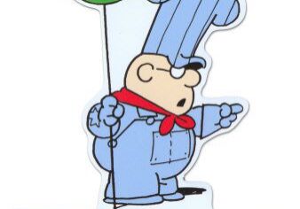 Chef character holding green "Go" sign