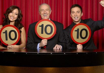 Judges holding perfect 10 scores