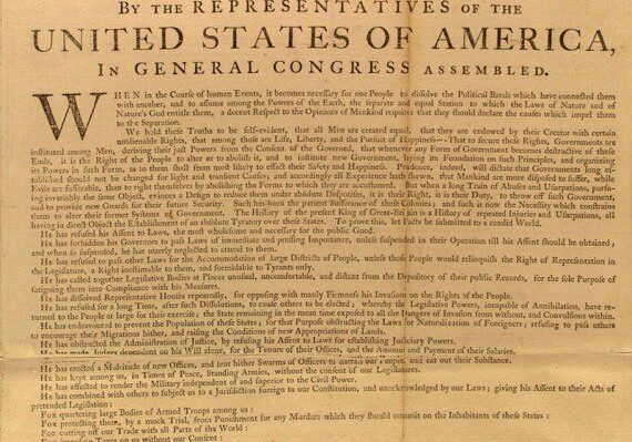 Declaration of Independence document