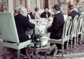 Lavish banquet in a luxurious setting