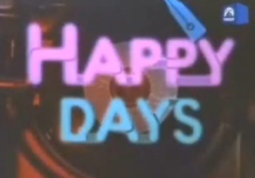 Colorful "Happy Days" neon sign