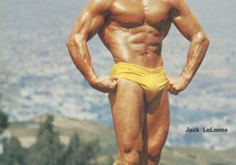 Bodybuilder posing on magazine cover
