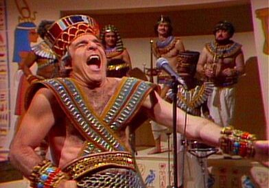Laughter-filled Egyptian-themed stage performance