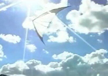 Sunny day with soaring kite