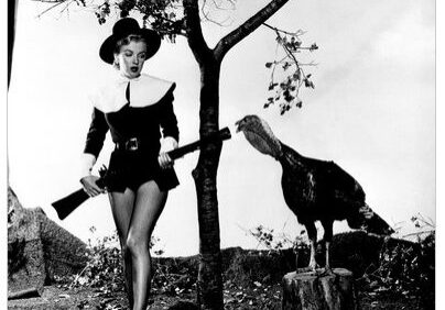 Pilgrim costume and turkey interaction
