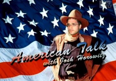 Cowboy in front of American flag