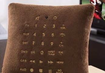 Pillow with remote control buttons